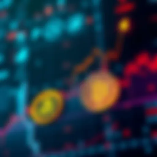 Graph showing Bitcoin's price rising sharply with symbols of fear and FOMO in the background