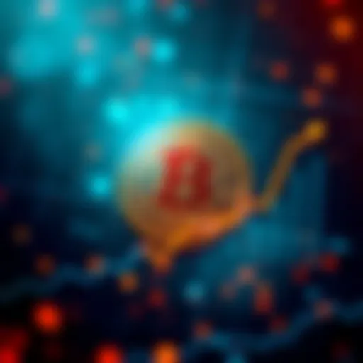 A graphic showing Bitcoin symbol with a rising graph indicating its price increase to 71.5K.