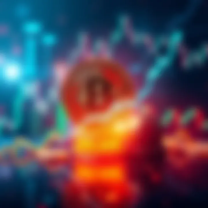 Graph showing Bitcoin price rising to $69,000 along with stock market gains and oil price drop