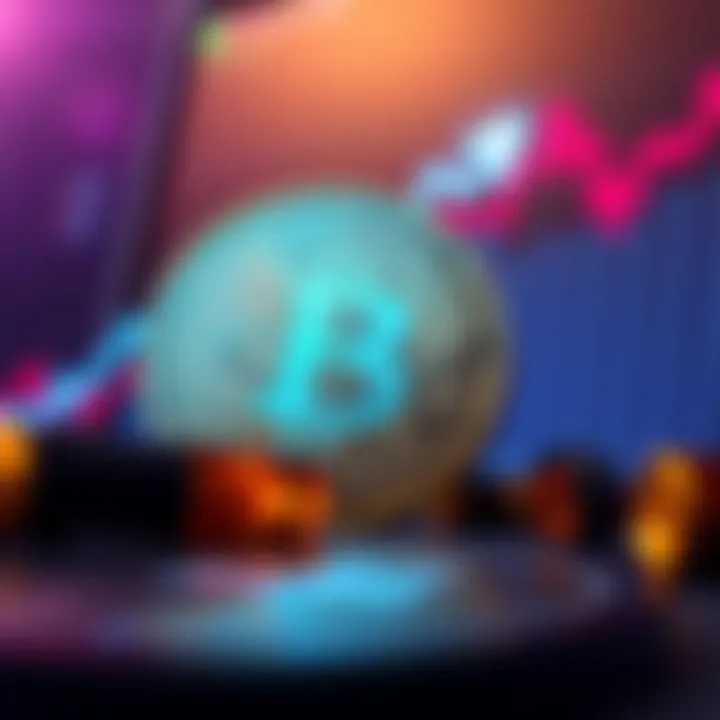 Bitcoin symbol with an upward trend chart in the background, representing price increase following Senate approval of pro-crypto amendments.