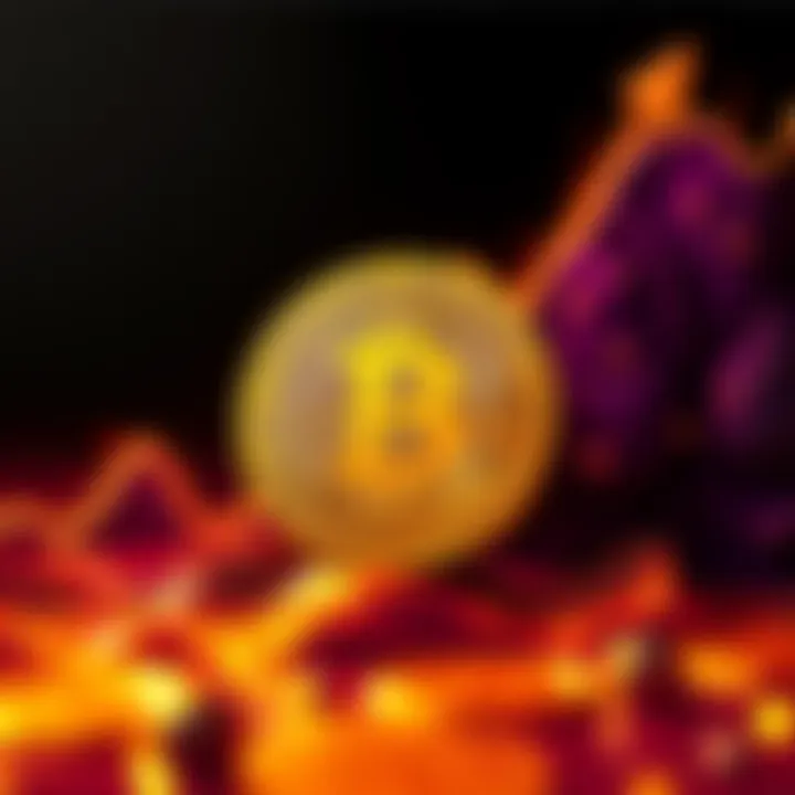 Bitcoin price surge Bitcoin symbol with an upward graph showing a price increase above $64K and a crypto market cap over $2.3 trillion