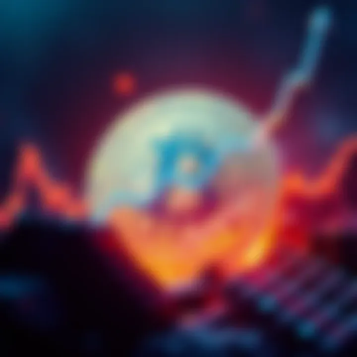 Bitcoin symbol with a rising graph showing strong growth