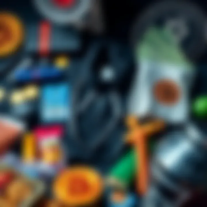 A collage of items purchased with Bitcoin, including gadgets, clothes, and food, showcasing real-life uses of cryptocurrency.