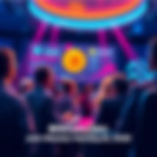 People discussing Bitcoin at a Mentor Monday event, exchanging questions and insights