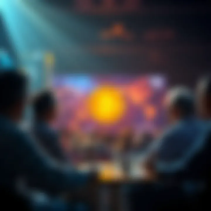 People engaging in a Q&A session about Bitcoin with questions and answers being shared