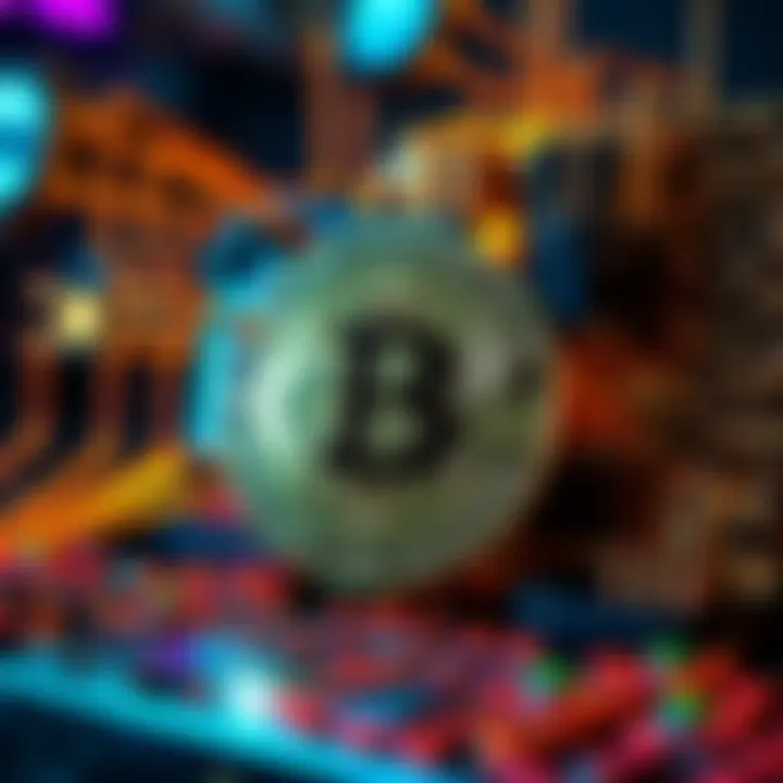 Bitcoin with Quantum Computer A Bitcoin symbol alongside a representation of a quantum computer, highlighting the interaction between cryptocurrency and advanced technology.