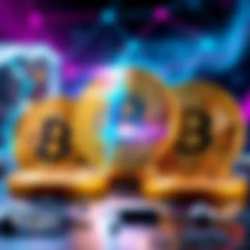 Illustration showing Bitcoin symbols with quantum technology elements, highlighting Lightning network and BIP324 updates.