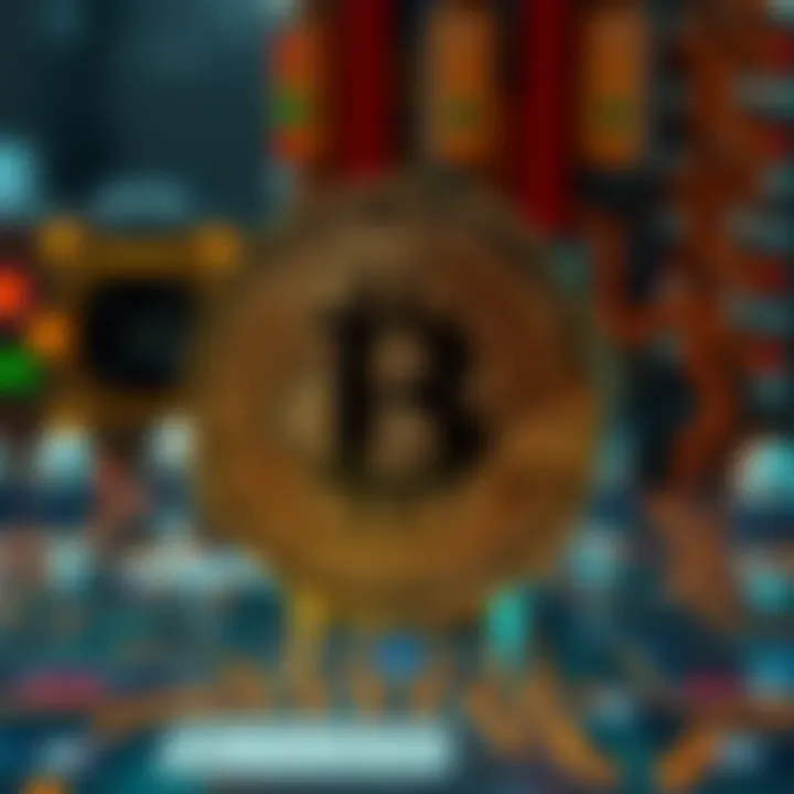 Threat to Bitcoin from Quantum Computing A graphic showing a Bitcoin symbol being overshadowed by a depiction of a quantum computer, symbolizing emerging threats to digital currency.