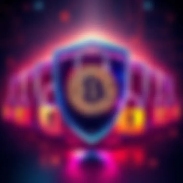 Illustration of seven levels of Bitcoin security, featuring shields and locks representing protection strategies for digital assets