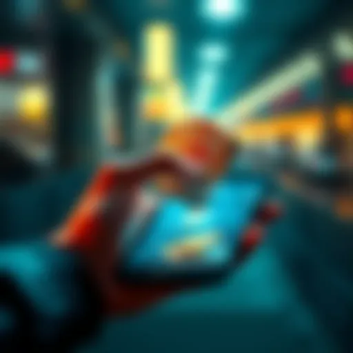 A person holding a digital wallet on a smartphone, symbolizing Bitcoin self-custody and blockchain technology.