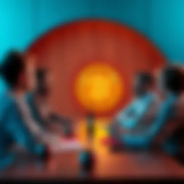 People discussing trust issues with self-custody in Bitcoin storage at a roundtable meeting.