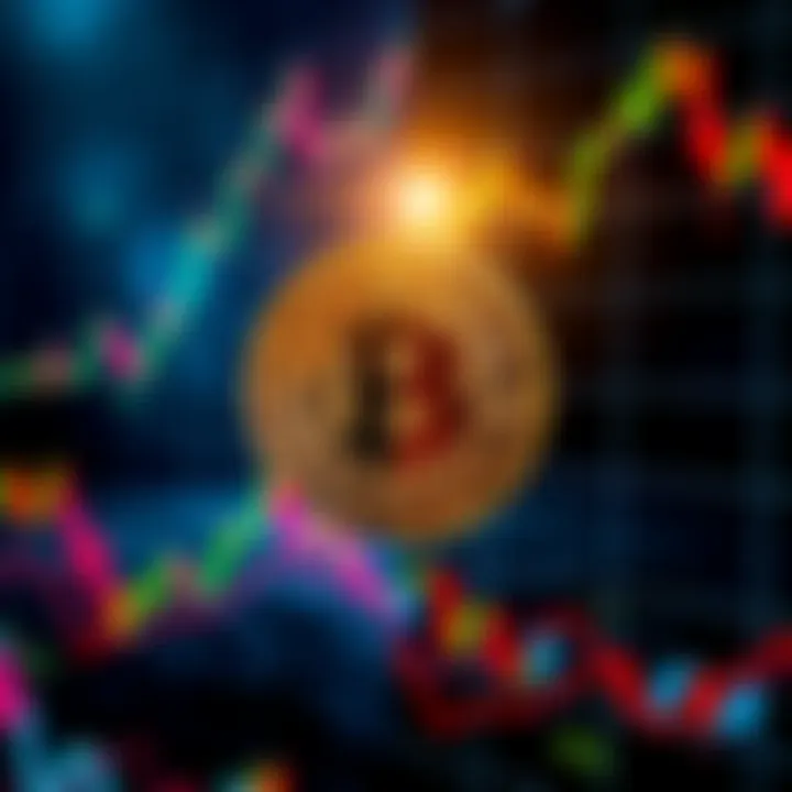A split graphic showing Bitcoin symbol on one side and stock market chart on the other side, representing dual investment strategy.