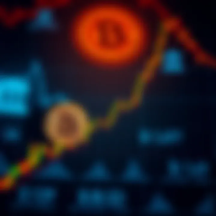 Bitcoin price chart showing a significant rise, with logos of major banks in the background, representing institutional interest.