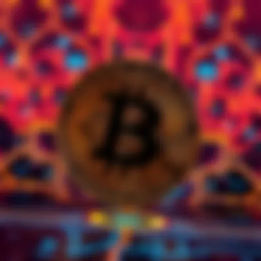 A large Bitcoin symbol stands out on a glowing digital circuit background, representing its significance in finance.