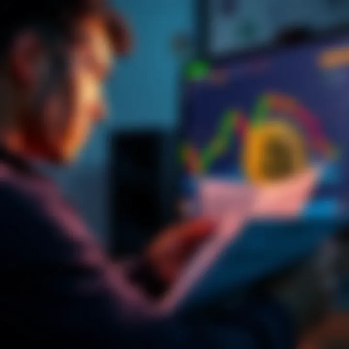 A person looking puzzled while reviewing tax documents and a Bitcoin chart on a computer screen, highlighting confusion over crypto taxes after a transaction date issue.