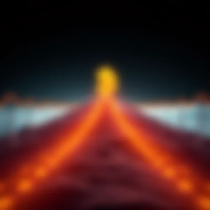A visual representation of Bitcoin's future showing three paths: an upward trend, a flat line, and a downward plunge, symbolizing different outcomes for traders.