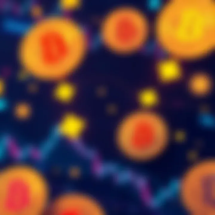 Illustration showing Bitcoin symbols with arrows indicating long and short trading positions, highlighting trading strategies among investors.