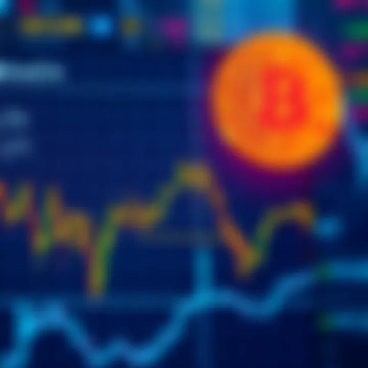 A graph showing Bitcoin price movements with macroeconomic data influences like inflation and interest rates highlighted.
