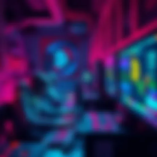 A visual representation of Bitcoin miners working with computers, highlighting transaction fees and the future of mining profitability.