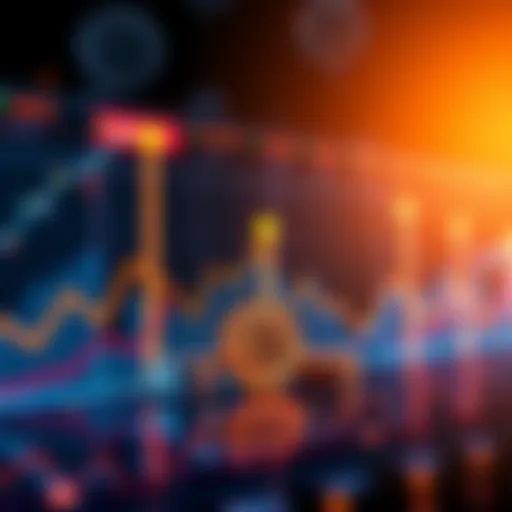 Graph showing Bitcoin price trends and market changes in 2026 with upward and downward arrows