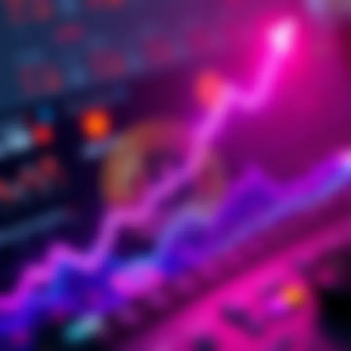 Bitcoin Value Concept A digital representation of Bitcoin with a rising graph line, illustrating the potential for high valuation.