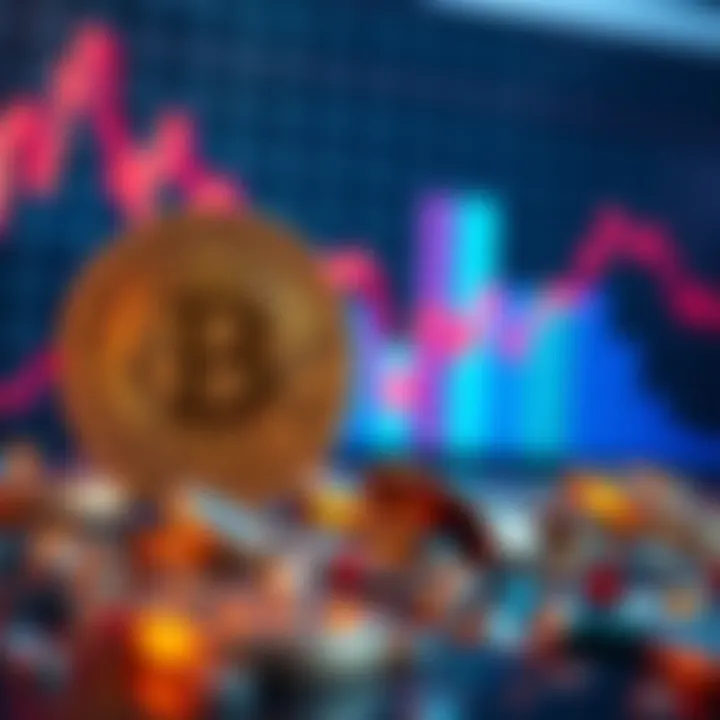 Bitcoin Value Decline A graphic showing a downward trend in Bitcoin's value with a broken coin in the foreground