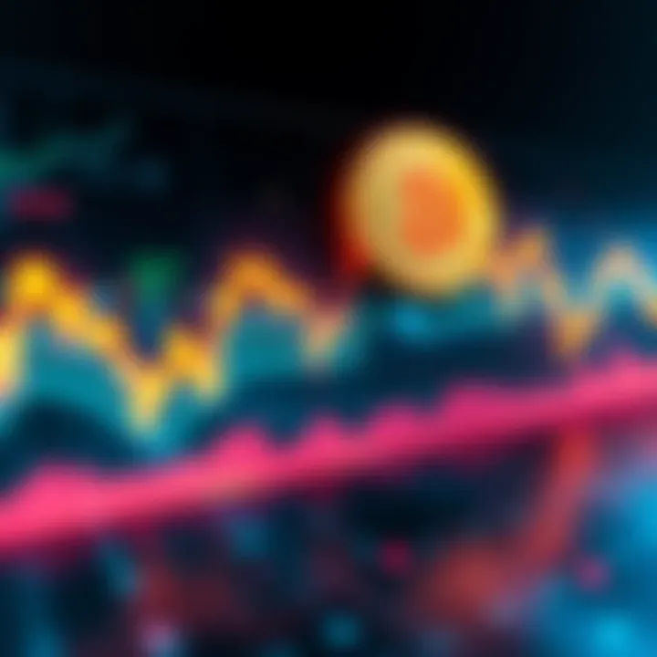 A chart showing a steep decline in Bitcoin's value, with a sharp drop followed by a quick recovery