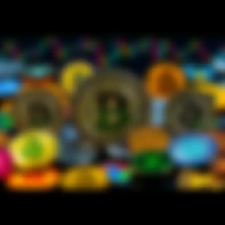 A visual representation of Bitcoin and various altcoins, highlighting the discussion about investing choices in cryptocurrency.