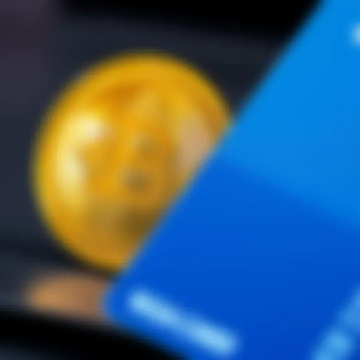 A side-by-side visual of a Bitcoin symbol and a credit card, representing the comparison of their mainstream acceptance.