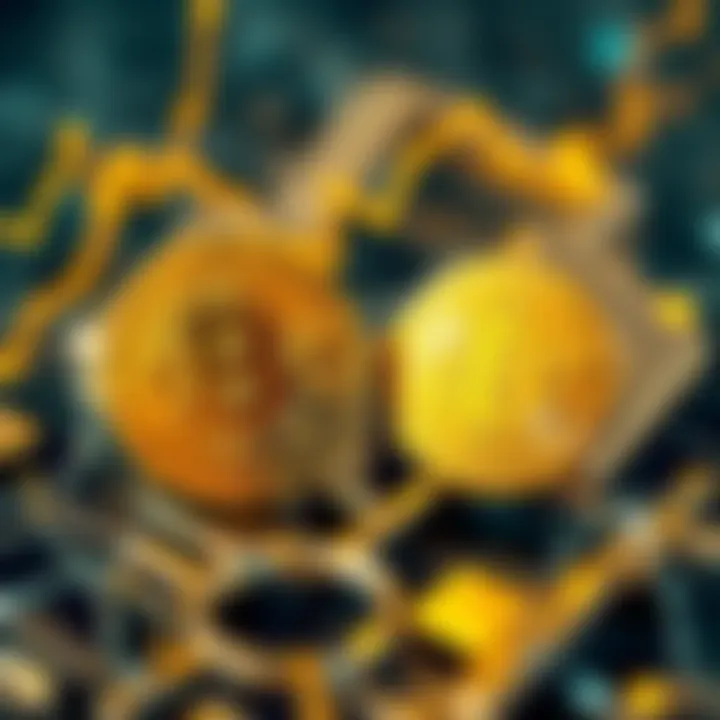 A visual comparison of Bitcoin and gold with a futuristic backdrop, symbolizing cryptocurrency's growth potential by 2026.