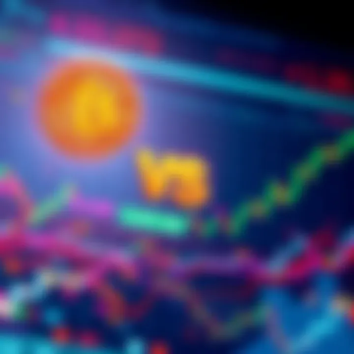 A visual comparison showing Bitcoin trends diverging from stock market trends, highlighting the different economic signals each is responding to.