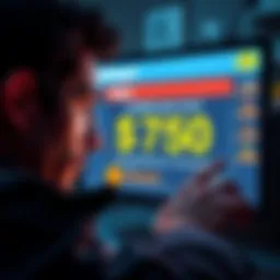 A concerned person looking at a computer screen displaying a Bitget account with a $750 balance being flagged or seized.