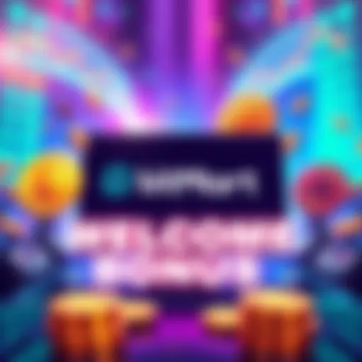 A vibrant graphic promoting BitMart's 14,000 USDT welcome bonus for new users, featuring coins and trading elements.