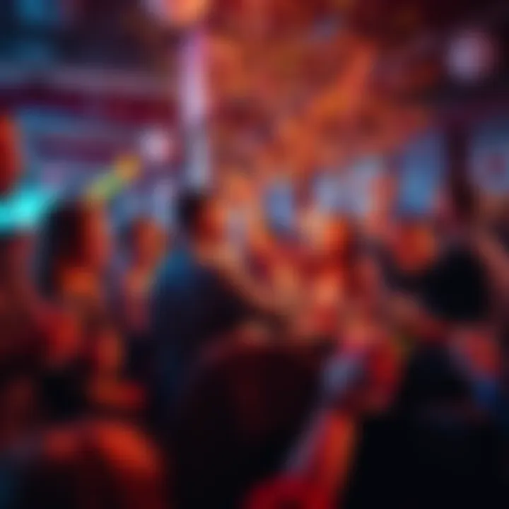 People celebrating Bitmart's anniversary with confetti and drinks, showcasing joy and excitement for the future.