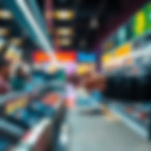 A person using the BitMart Card at a checkout counter to make a payment.