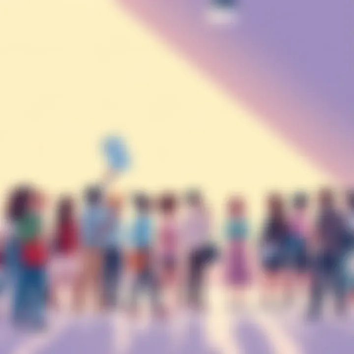 Illustration showing people sharing referral links with each other.