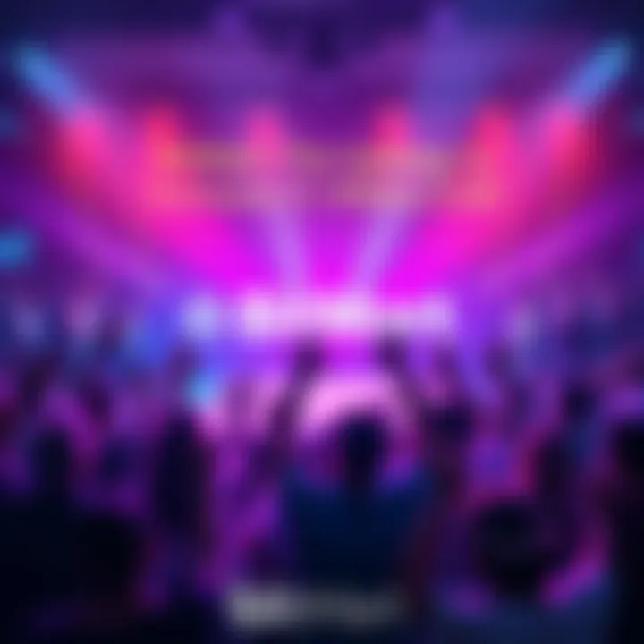 A vibrant group of people celebrating the exclusive 21 million club around a digital platform, showcasing excitement and unity in BitMart.