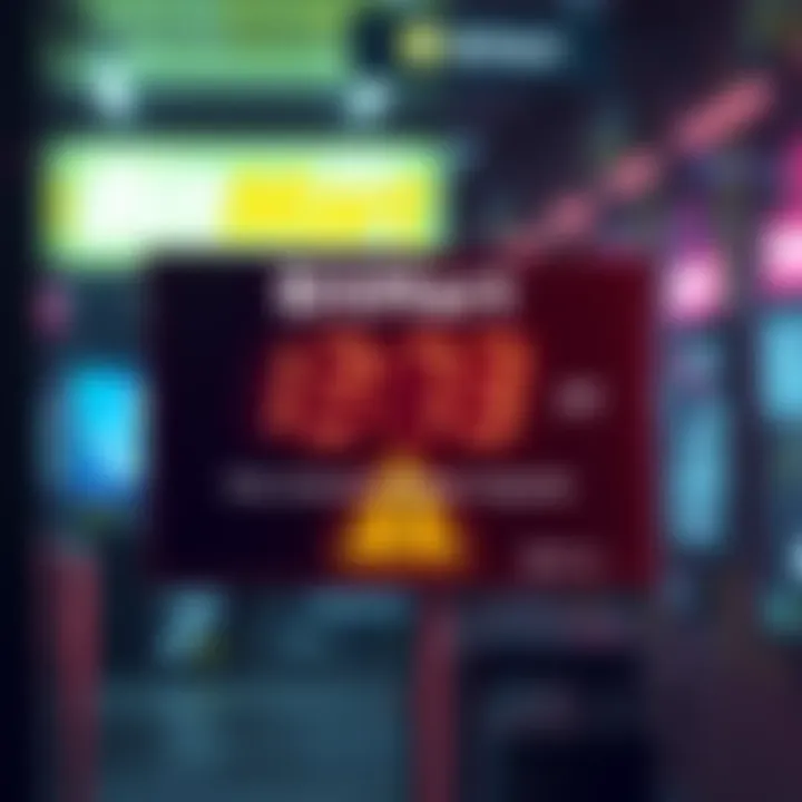 BitMart LSP Contract Upgrade Announcement A graphic showing BitMart's announcement about the temporary suspension of LSP features for a contract upgrade, with a digital clock and a warning symbol