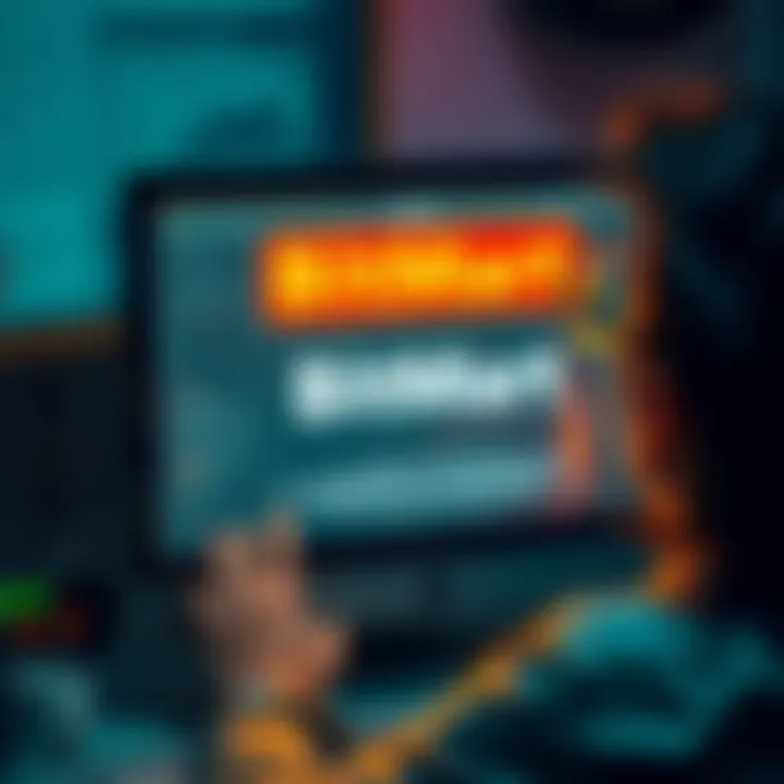 BitMart shutdown news A worried person looking at a computer screen displaying BitMart's shutdown message and concerns about fund recovery