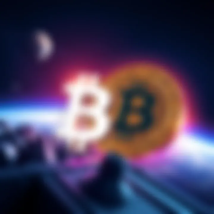 Graphic showing the BitMart logo alongside Space (SPC) cryptocurrency with a space theme.