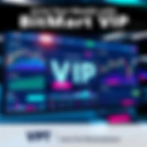 A visual representation of premium trading tools with charts and analytics on a digital screen