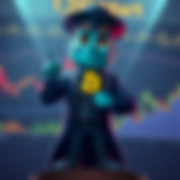 Bitto stands confidently with a chart of predictions in the background, challenging people to take a $100 bet on BitMart