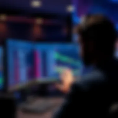 A person looking at a computer screen displaying Bittrex transaction history data for tax reporting
