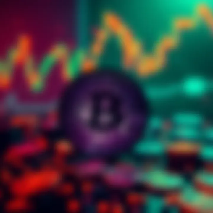 BlackRock logo with a blockchain graphic and bitcoin symbols, highlighting a new financial strategy.