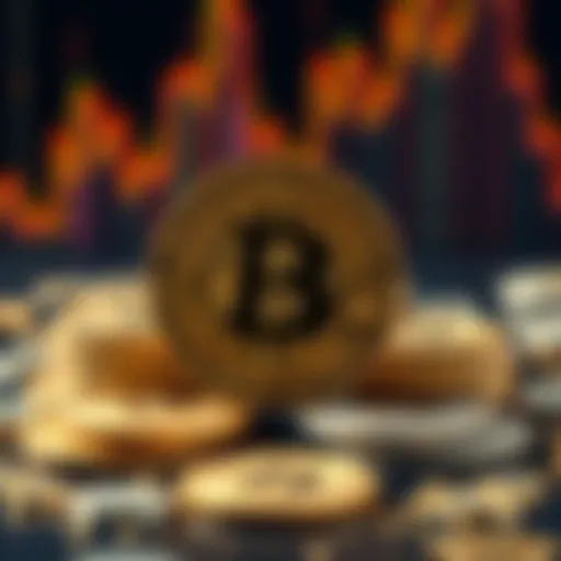 Illustration of Bitcoin coins with the BlackRock logo, symbolizing the firm's large BTC holdings