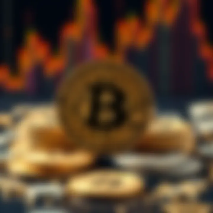 Illustration of Bitcoin coins with the BlackRock logo, symbolizing the firm's large BTC holdings