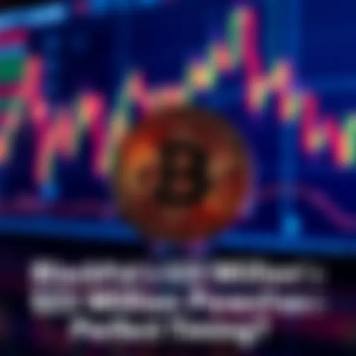 BlackRock Bitcoin Purchase A graphic showing a Bitcoin symbol with financial charts in the background, representing BlackRock's $33 million investment