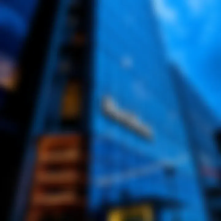 A modern office building with the BlackRock logo displayed prominently on the facade, representing the company's influence in finance.