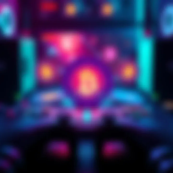 Blockchain Game Ownership A visual representation of digital tokens representing game ownership, with game controllers and blockchain symbols.
