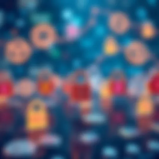 A graphic showing various blockchain logos with locks symbolizing frozen assets, highlighting the risks to user funds.